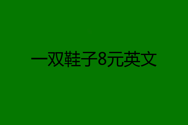 一双鞋子8元英文