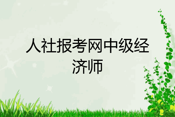 人社报考网中级经济师