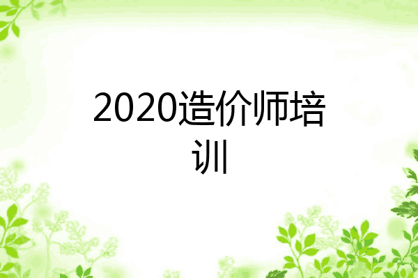 2020造价师培训