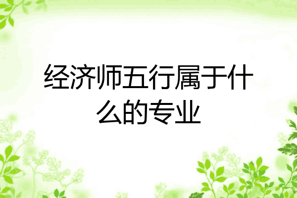 经济师五行属于什么的专业
