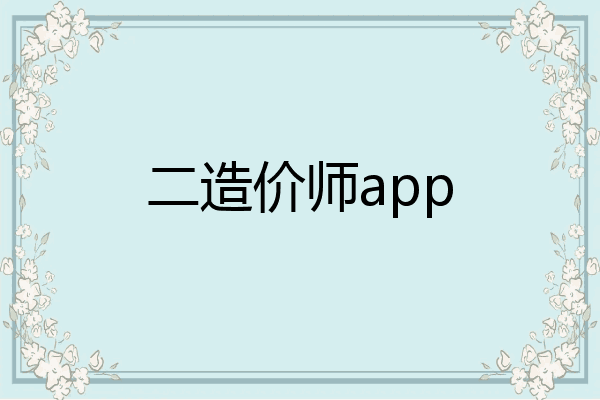 二造价师app