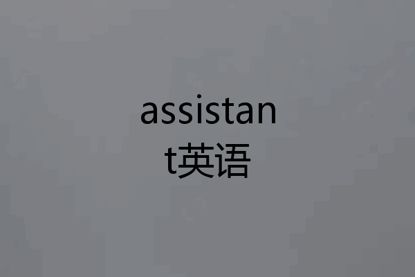 assistant英语