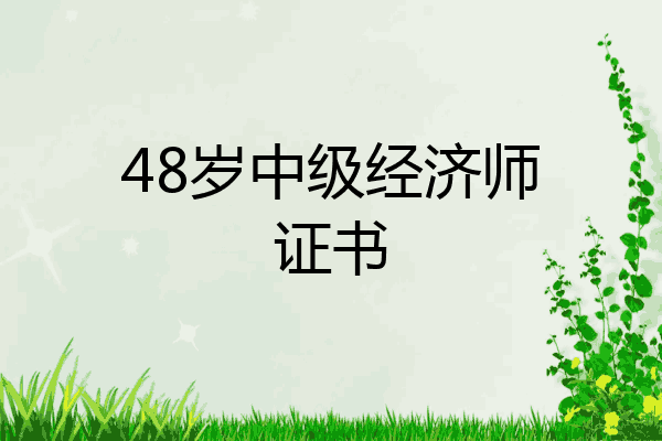 48岁中级经济师证书