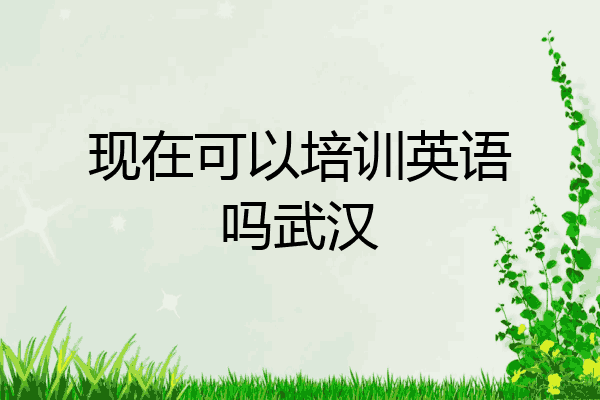 现在可以培训英语吗武汉