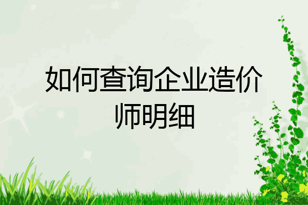 如何查询企业造价师明细