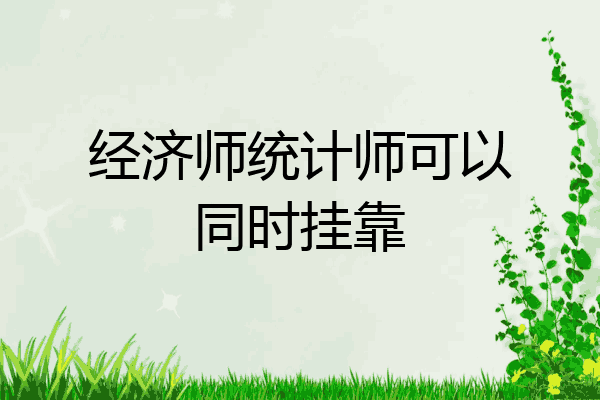 经济师统计师可以同时挂靠