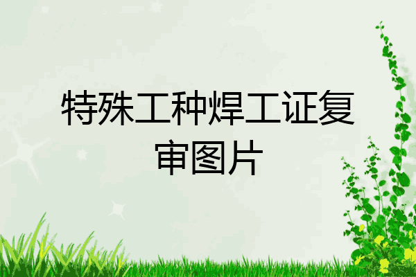 特殊工种焊工证复审图片