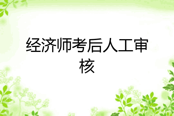 经济师考后人工审核