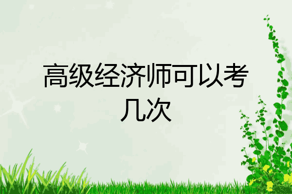 高级经济师可以考几次