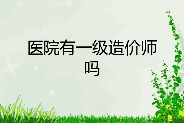 医院有一级造价师吗