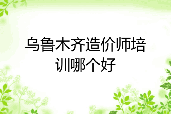 乌鲁木齐造价师培训哪个好