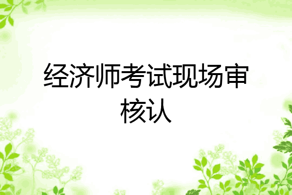 经济师考试现场审核认