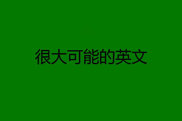 很大可能的英文