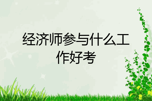 经济师参与什么工作好考