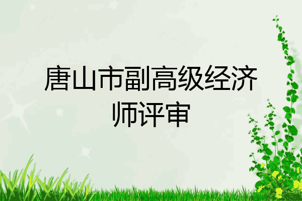 唐山市副高级经济师评审