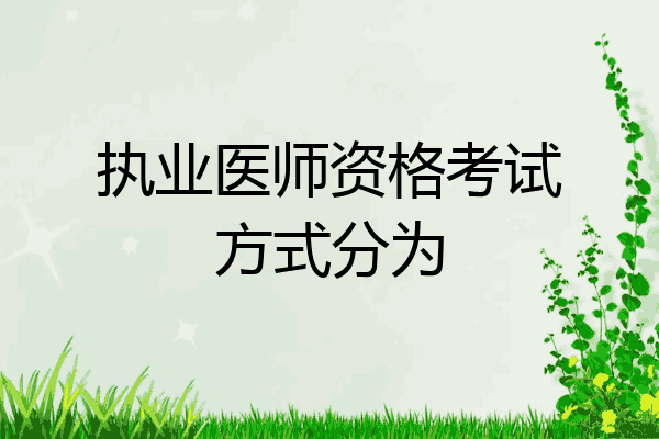 执业医师资格考试方式分为
