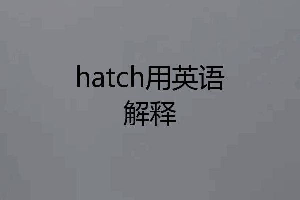 hatch用英语解释
