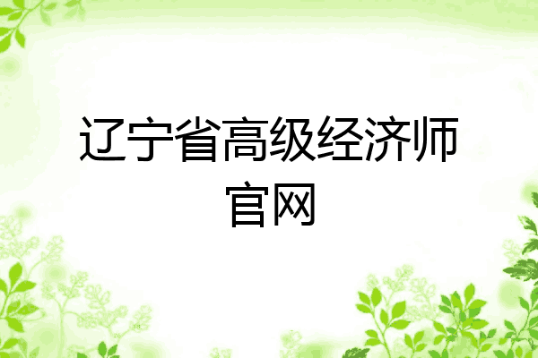 辽宁省高级经济师官网