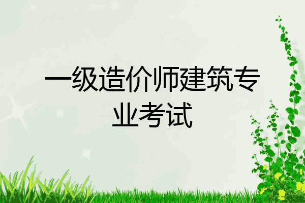 一级造价师建筑专业考试