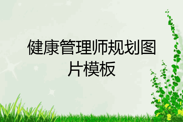 健康管理师规划图片模板