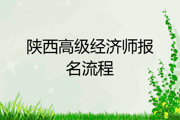 陕西高级经济师报名流程