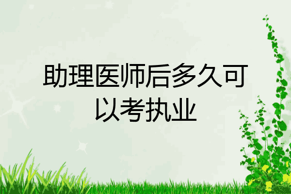 助理医师后多久可以考执业