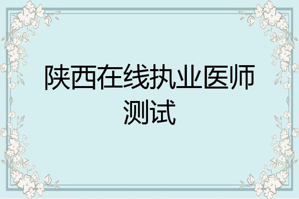 陕西在线执业医师测试