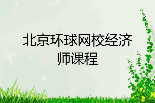 北京环球网校经济师课程