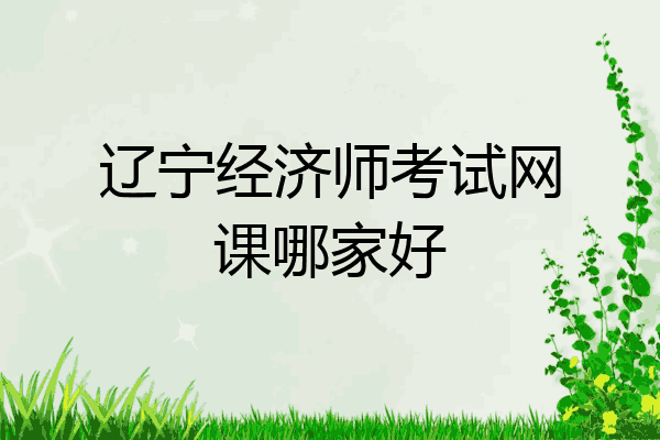 辽宁经济师考试网课哪家好