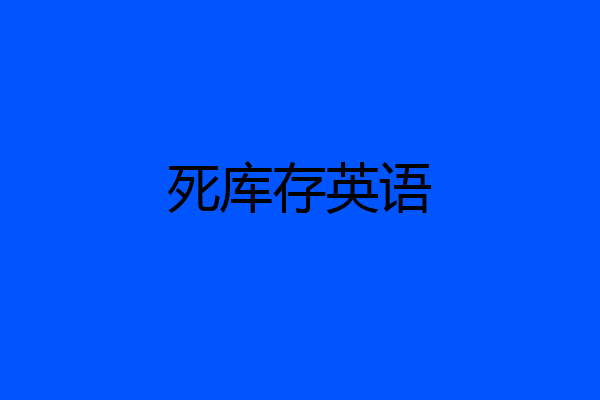 死库存英语