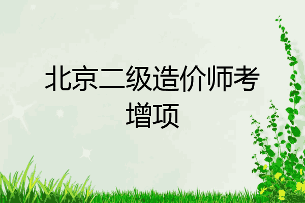 北京二级造价师考增项
