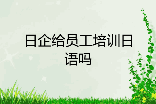 日企给员工培训日语吗