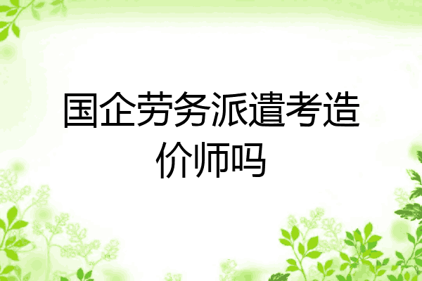 国企劳务派遣考造价师吗