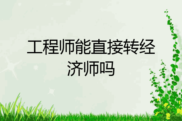工程师能直接转经济师吗