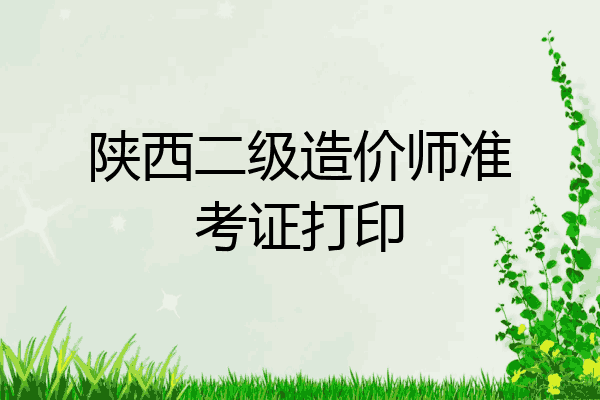 陕西二级造价师准考证打印