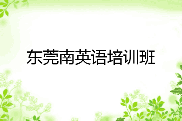 东莞南英语培训班