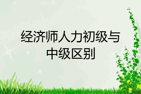 经济师人力初级与中级区别