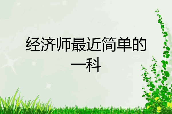 经济师最近简单的一科