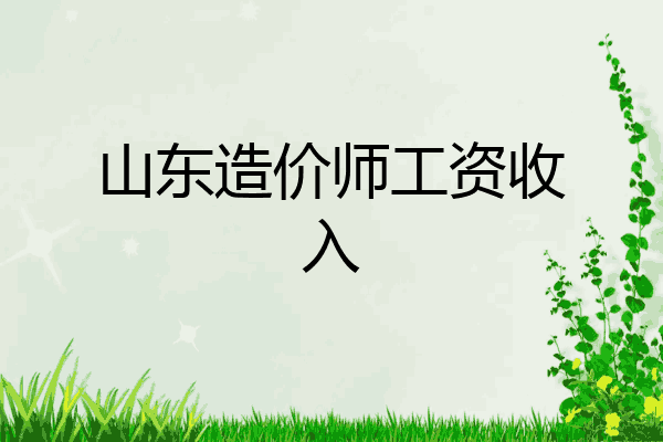山东造价师工资收入