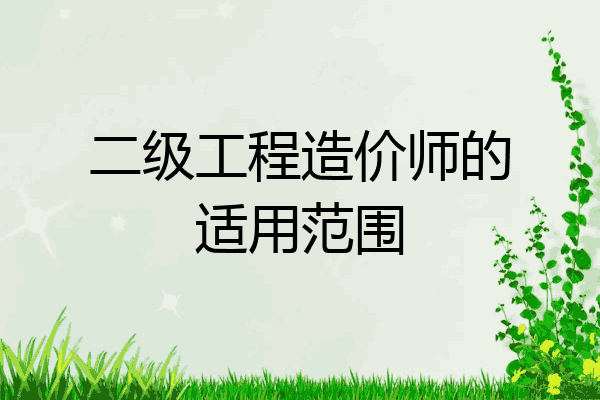 二级工程造价师的适用范围