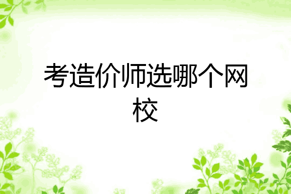 考造价师选哪个网校