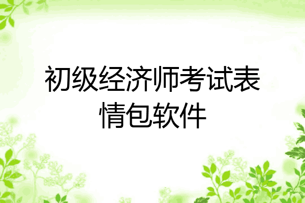 初级经济师考试表情包软件