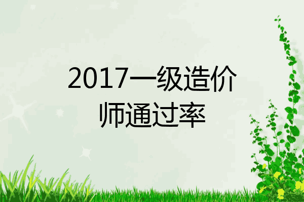 2017一级造价师通过率