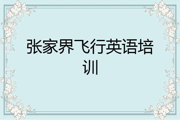 张家界飞行英语培训