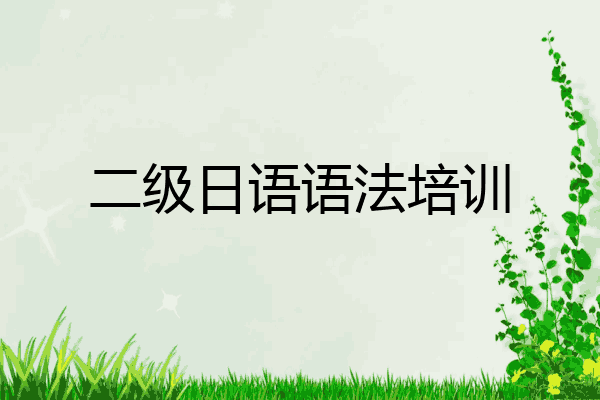 二级日语语法培训