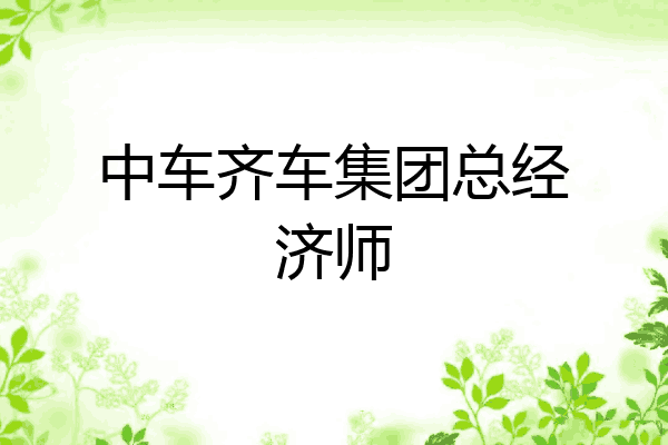 中车齐车集团总经济师