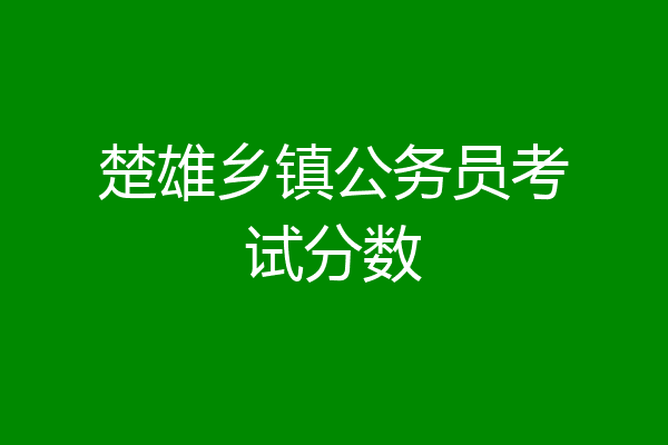 楚雄乡镇公务员考试分数
