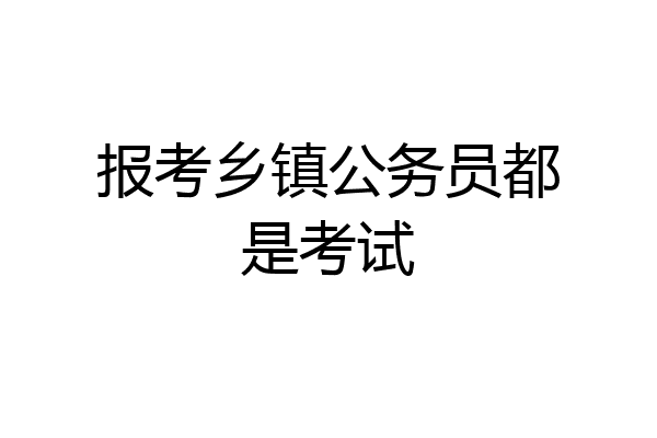 报考乡镇公务员都是考试