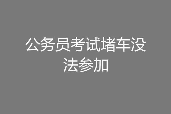 公务员考试堵车没法参加