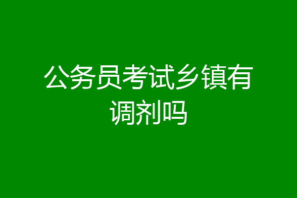公务员考试乡镇有调剂吗